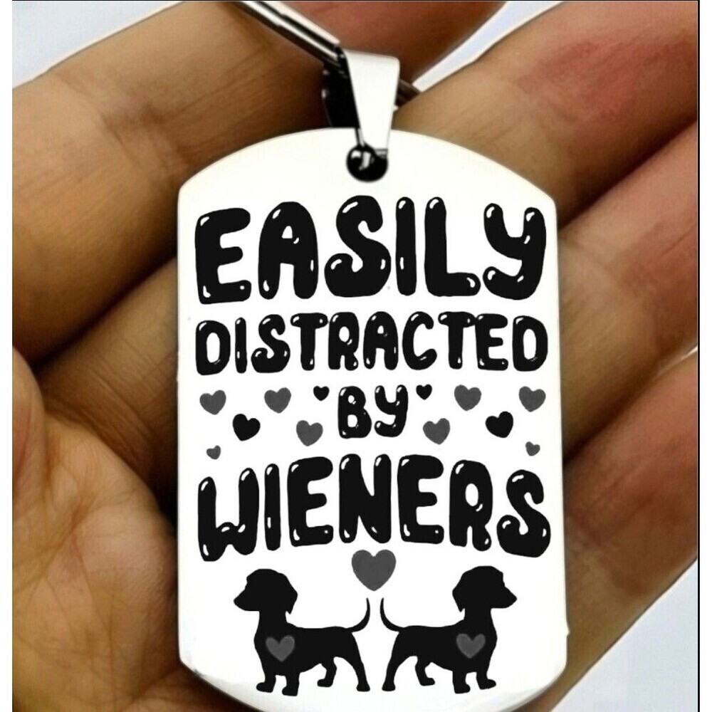 Dog Pet Animal Hot Funny Cute Quote Stainless Steel Keychain Joke Laugh